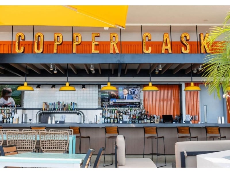 Copper Cask bar at the Harbor Yards Food Hall at Sunseeker Resort