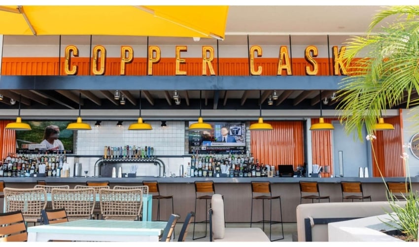 Copper Cask bar at the Harbor Yards Food Hall at Sunseeker Resort