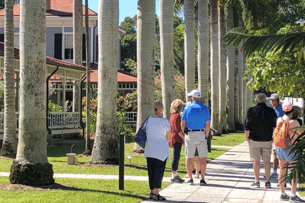 People on tour Edison & Ford Winter estates in Fort Myers Florida