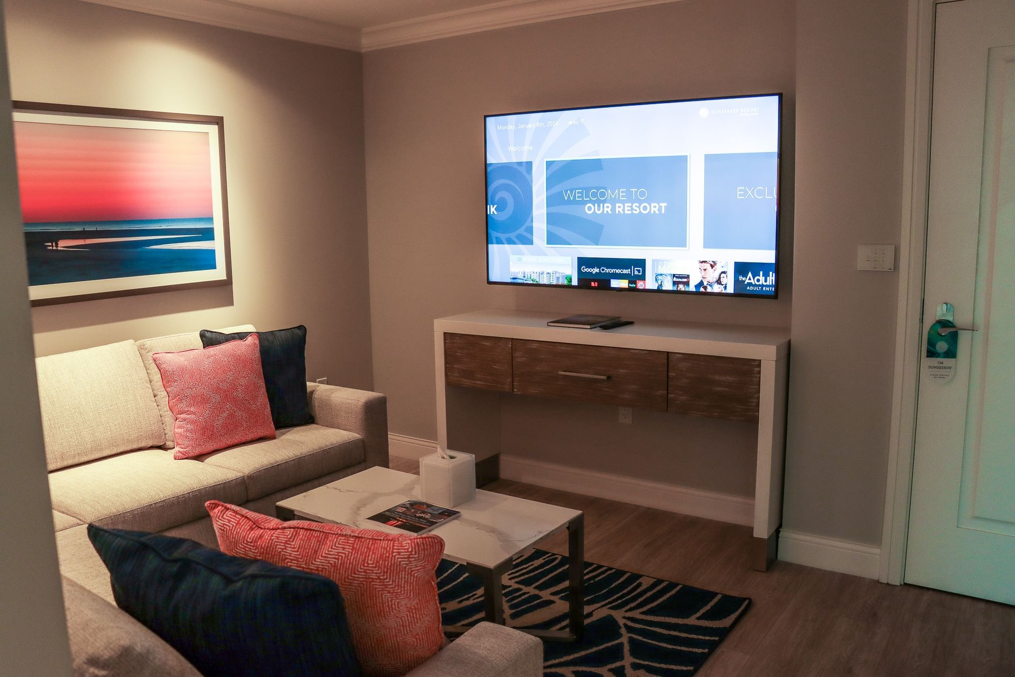 Living room in Sunsuites™ Two Bedroom at Sunseeker Resort