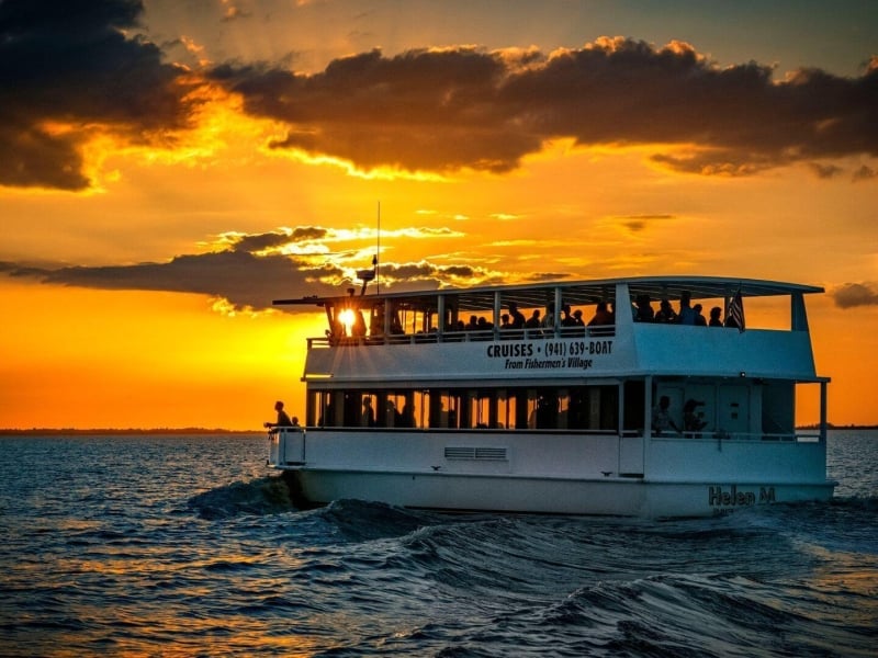 King Fisher Fleet Sightseeing Cruise at Charlotte Harbor during sunset