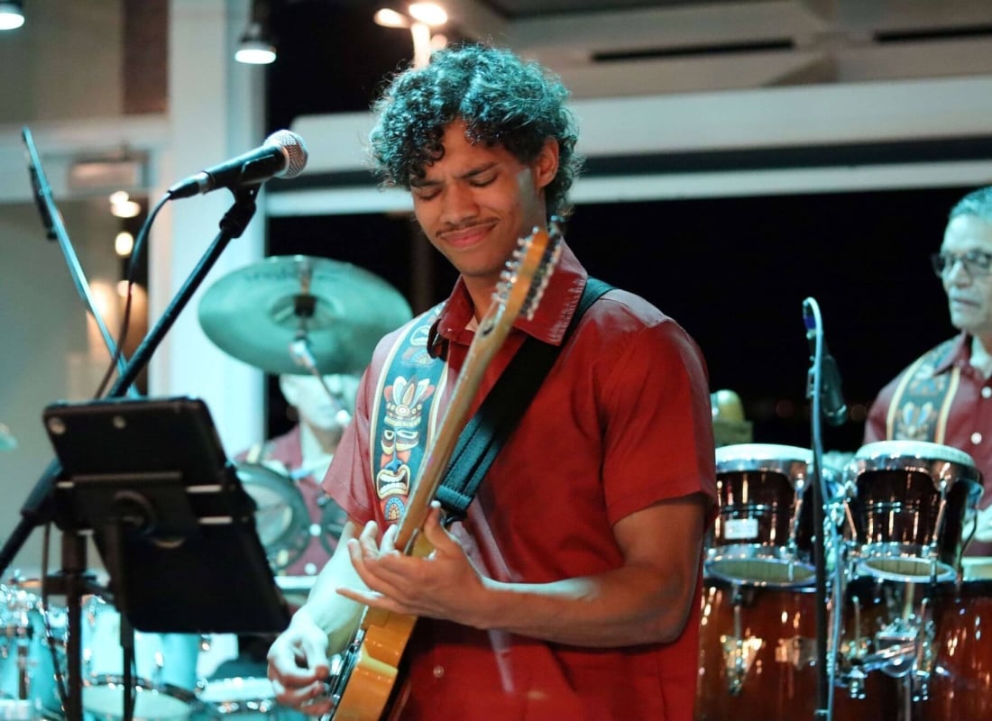 The Kollections band performing at Sunseeker Resort