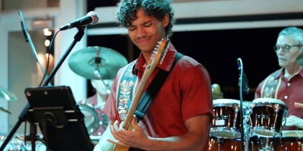 The Kollections band performing at Sunseeker Resort