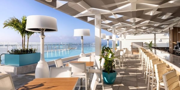 Level Blue Rooftop Bar & pool at Sunseeker Resort