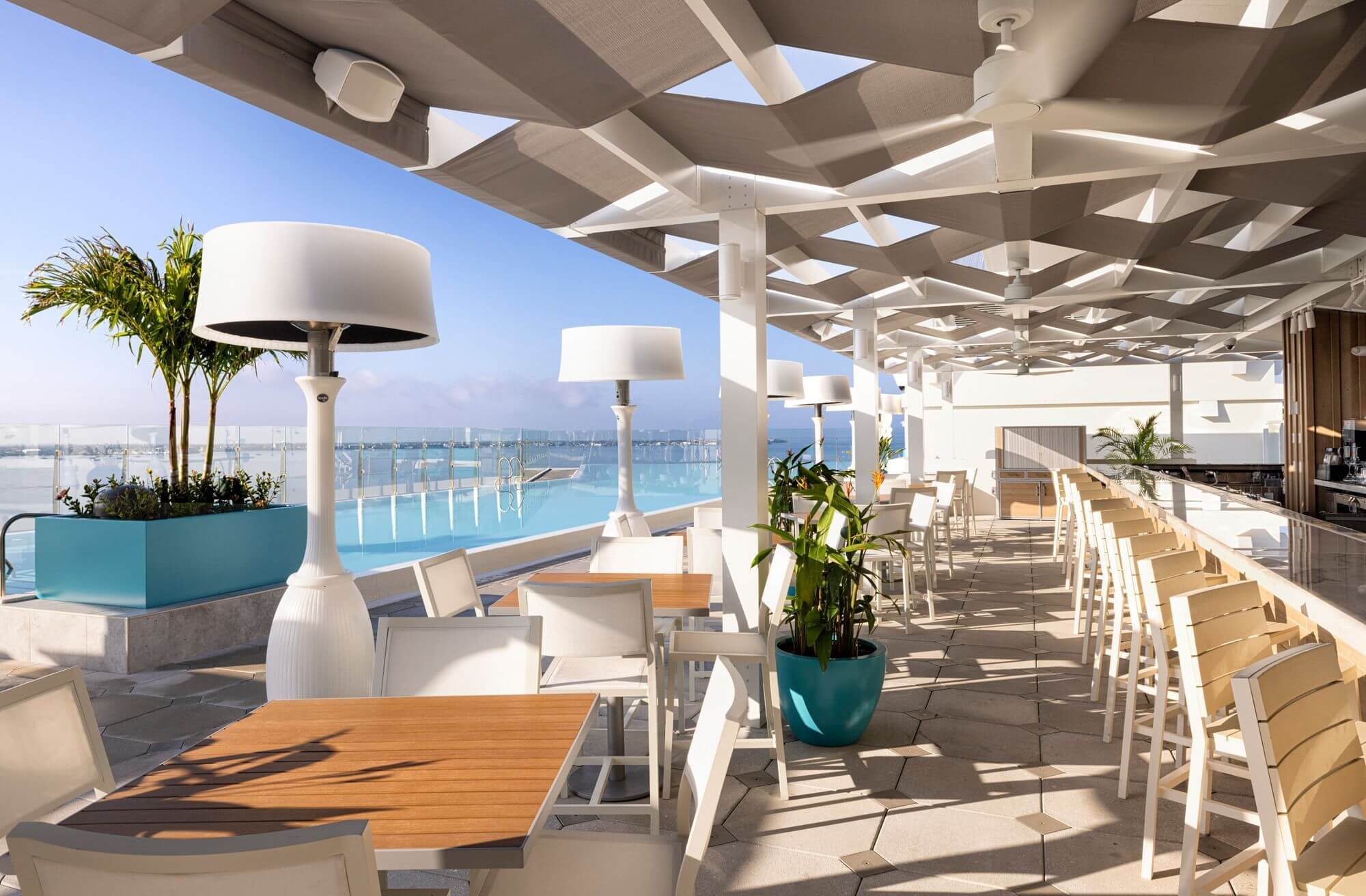 Level Blue Rooftop Bar & pool at Sunseeker Resort