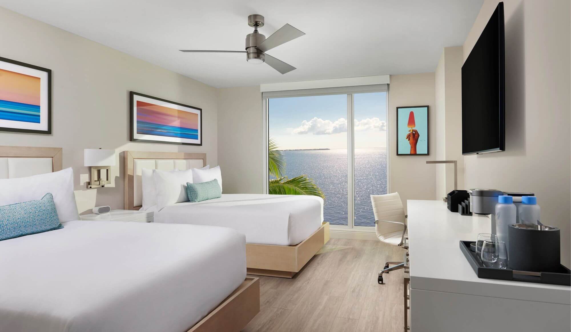 premium harbor view queen room at Sunseeker Resort