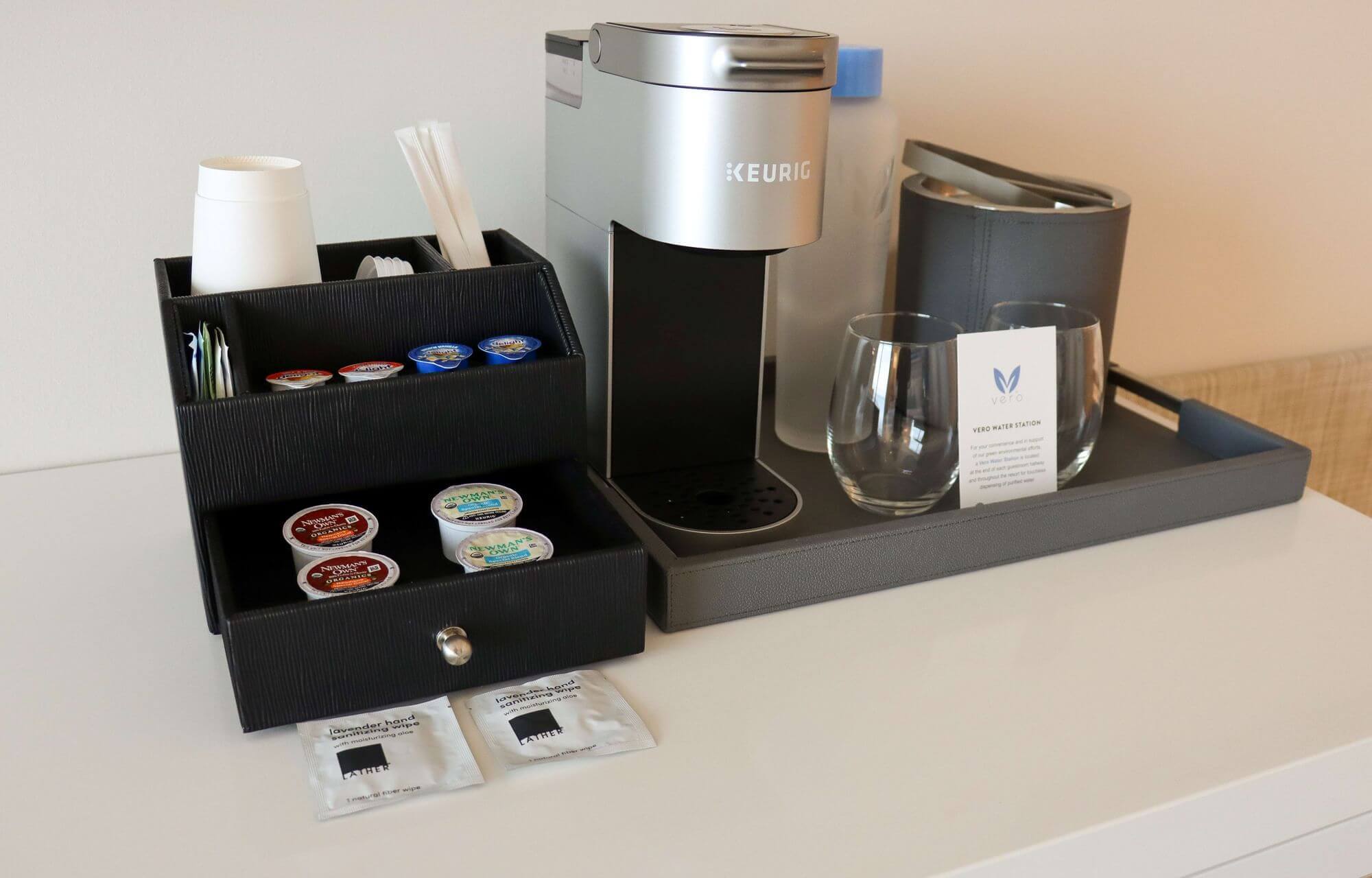 Coffee station in Premium Room at Sunseeker Resort