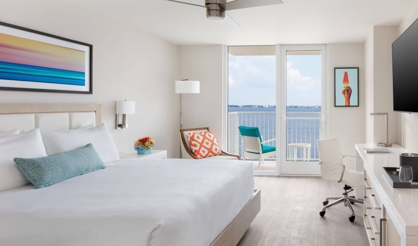 Corner Balcony Harbor View King room at Sunseeker Resort