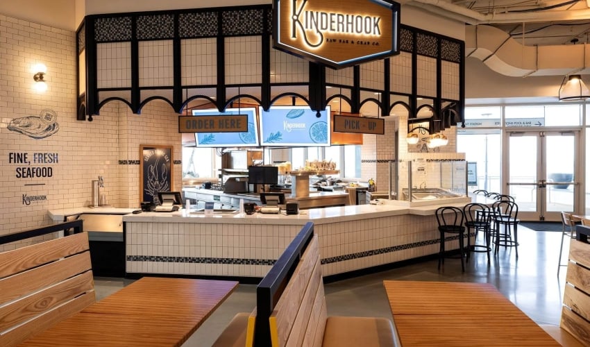 Kinderhook counter at the Harbor Yards Food Hall at Sunseeker Resort