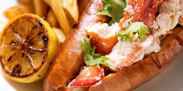 Lobster roll and fries at Kinderhook