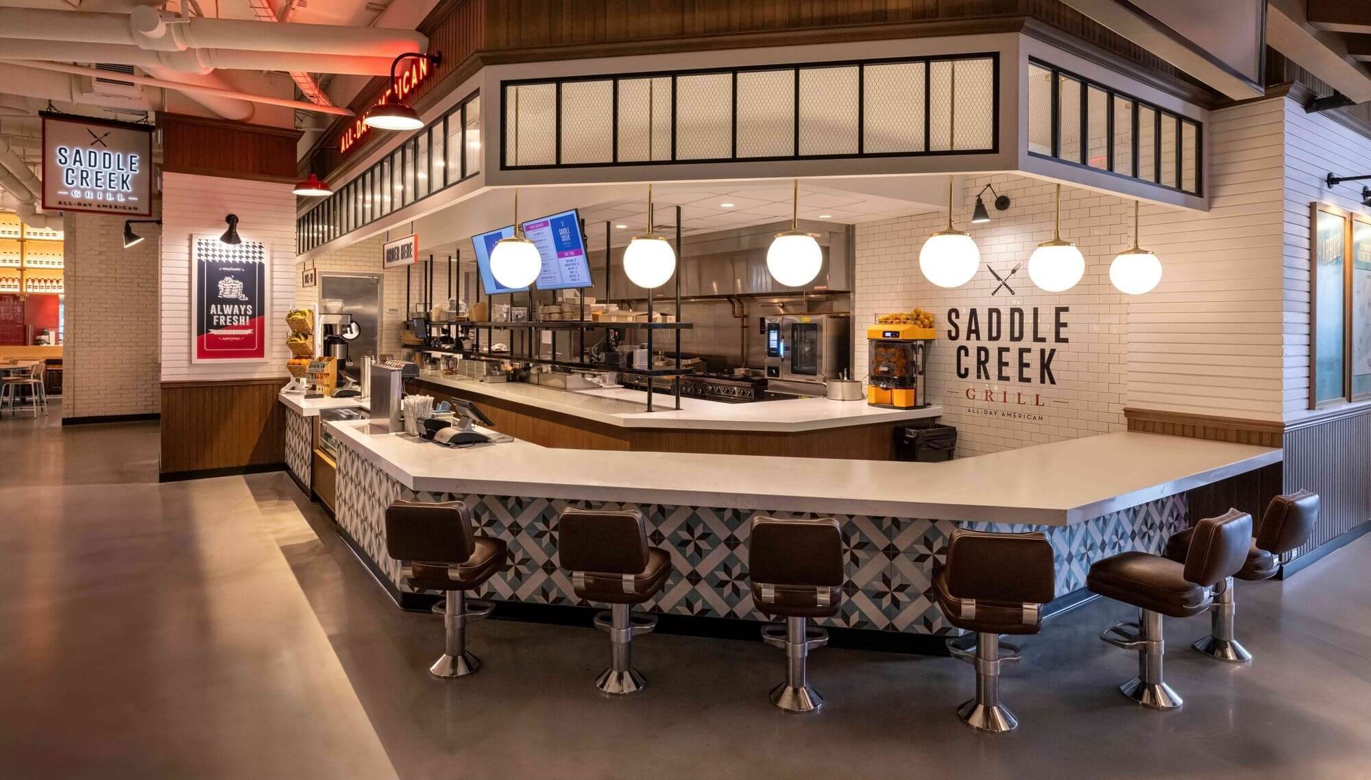Saddle Creek Grill at the Harbor Yards Food Hall at Sunseeker Resort