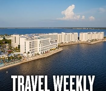 Travel weekly text on top of Sunseeker Resort image