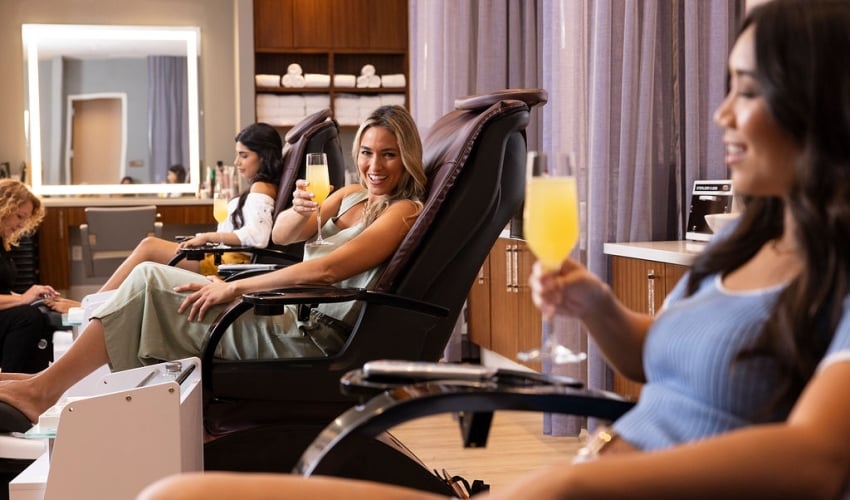 Girls getting Pedicure