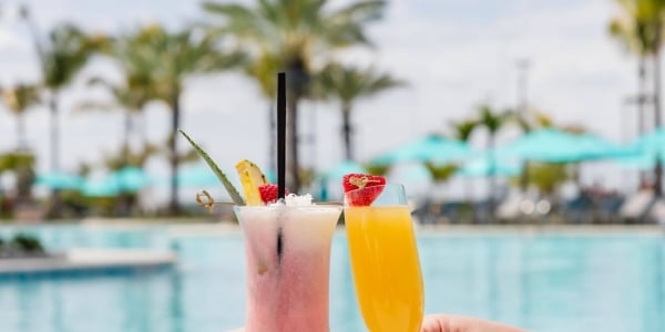 cocktails at Reflections pool, Sunseeker Resort