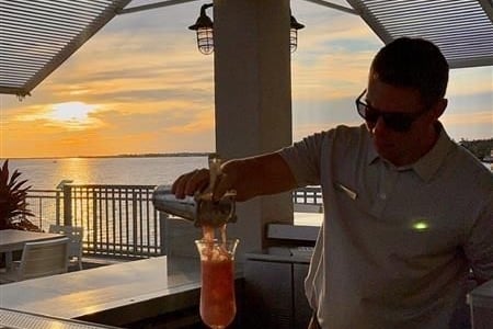 bartender pouring drink